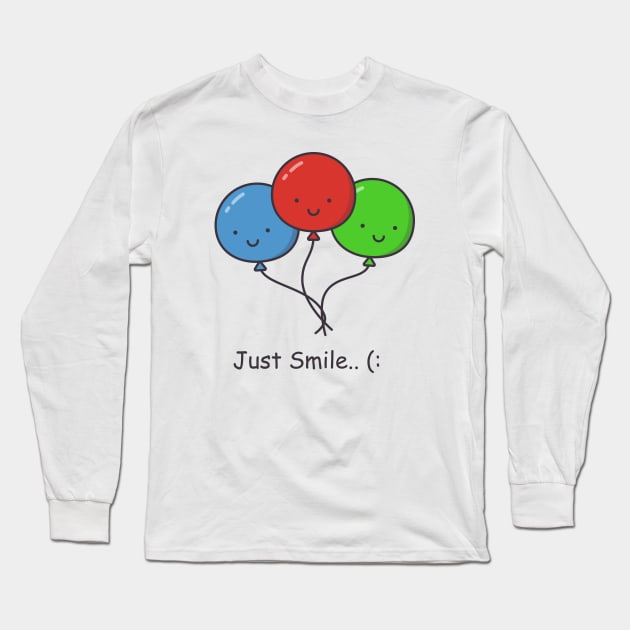 Just Smile (: Long Sleeve T-Shirt by KHJ